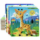 Puzzle en Bois : Animaux et Véhicules pour l'Apprentissage Ludique