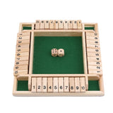 Jeu de société "Shut The Box" Deluxe à quatre faces - Amusement pour toute la famille
