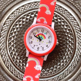 montre arc en ciel rouge