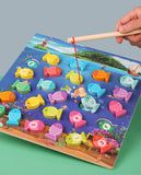 Jeux de pêche à la ligne - Jeux, puzzle, Montessori, éveil, jouet en bois bébé