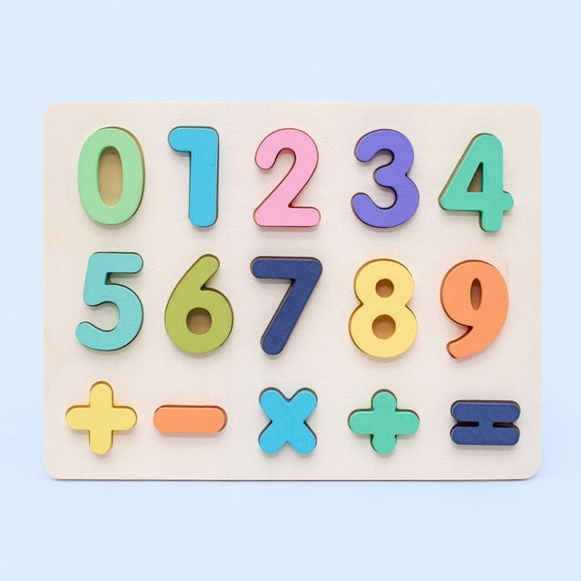 Jouet Montessori En Bois, Puzzle 3d, Alphabet Abc, Chiffres, Jeu Éducatif  Pour Enfants, Jeu De Lettres Pour Bébés - Énigmes - AliExpress