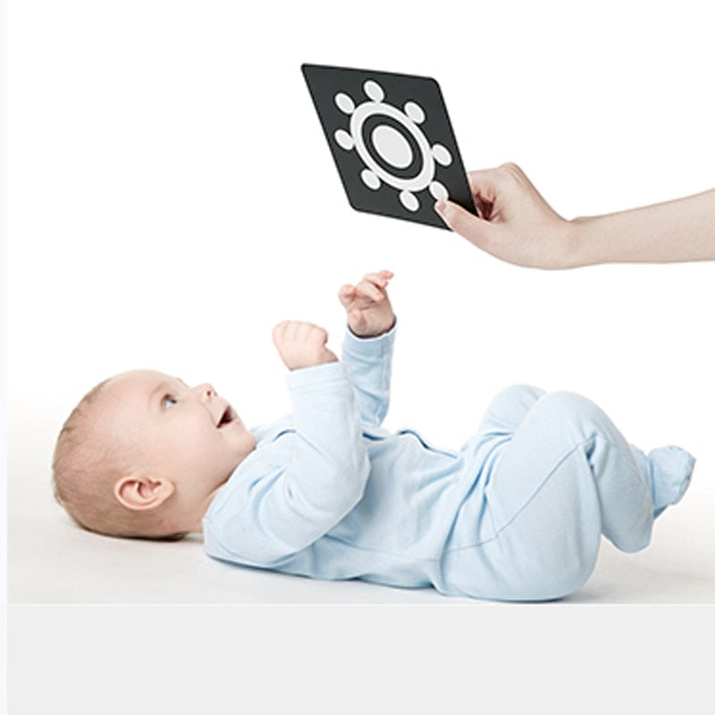 24 cartes contrastées pour bébé noir et blanc, cadeau de naissance, images  contrastées Jouet Montessori bébé cartes à contraste élevé Temps sur le  ventre -  France