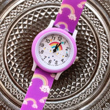 montre arc en ciel violette 
